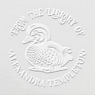 Fluffy Baby Duck Duckling Library Book Name Embosser