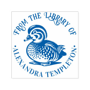 Fluffy Baby Duck Duckling Library Book Name Self-inking Stamp