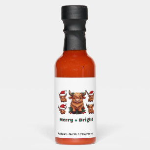 Fluffy Baby Highland Cow Drink Coffee Oversized T- Hot Sauces