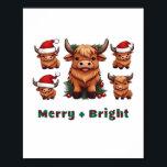 Fluffy Baby Highland Cow Drink Coffee Oversized T- Poster<br><div class="desc">Fluffy Baby Highland Cow Drink Coffee Oversized T-Shirt</div>