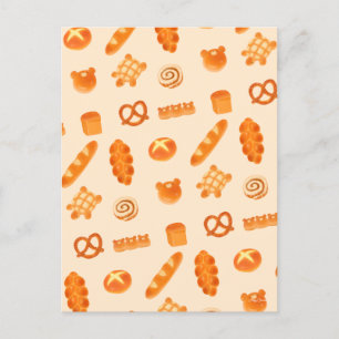 Fluffy Bakery Bread Variety Japanese Style Snack Postcard