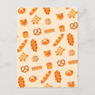 Fluffy Bakery Bread Variety Japanese Style Snack  Postcard