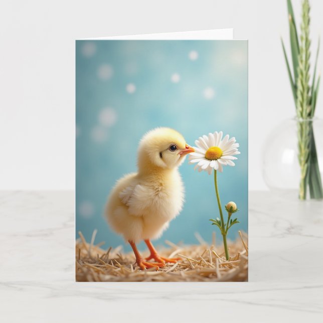 Fluffy Bird Mothers Day Scene Card (Front)