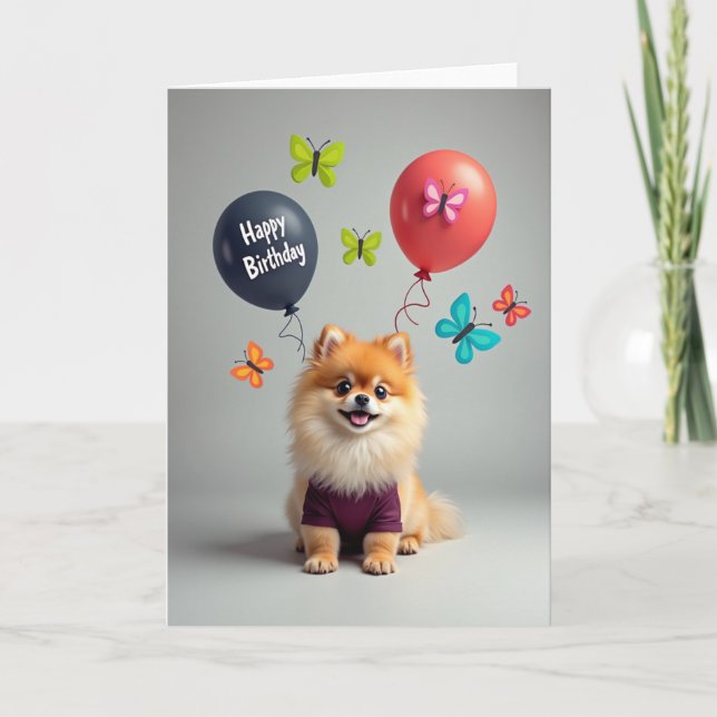 Fluffy Birthday Friend Card (Front)