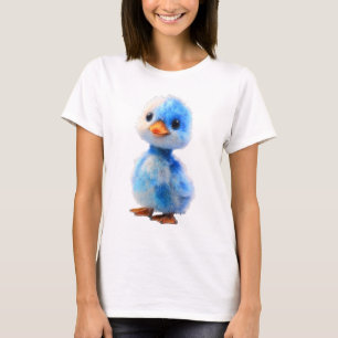 Fluffy Blue Marbled Duckling Women T-Shirt