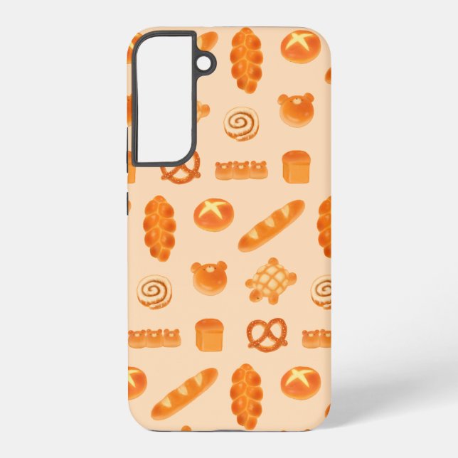 Fluffy Bread Bakery Cute Variety Baked Goods Art Samsung Galaxy Case (Back)