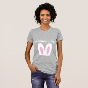Fluffy bunny eyers baby shower mommy to be T-Shirt
