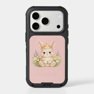 Fluffy Bunny Wildflower Design for Charming Garden iPhone 17 Pro Case