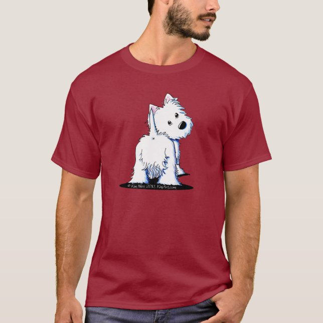Fluffy Butt Westie T-Shirt (Front)
