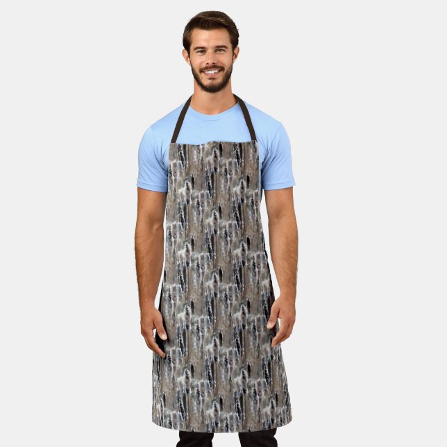Fluffy Cattails Nature Pattern    Apron (Worn)