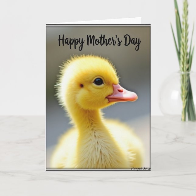 Fluffy Chick Mothers Day Card (Front)