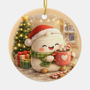 Fluffy Christmas Ceramic Ornament
