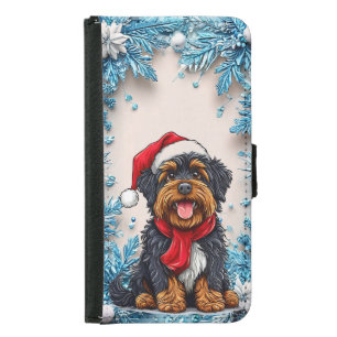 🎄 Fluffy Christmas Puppy Case For Samsung Holiday