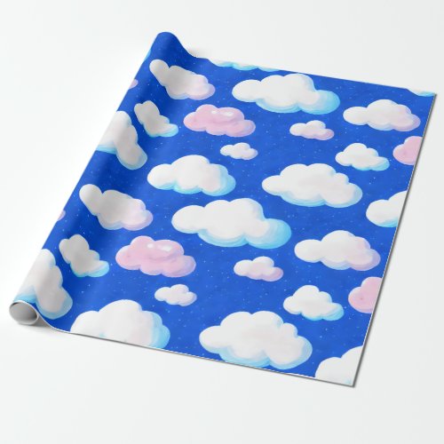Fluffy Cloud design Wrapping Paper