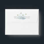 Fluffy Cloud & Gold Glitter Stars White Envelope<br><div class="desc">This cute envelope features your name and your address with faux gold glitter stars and fluffy cloud on white background. The inside of the envelope features faux gold glitter star patterns with white background. Change the background color and personalize it for your needs.</div>