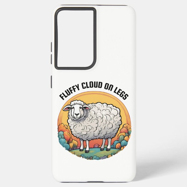 Fluffy Cloud On Legs Samsung Galaxy Case (Back)