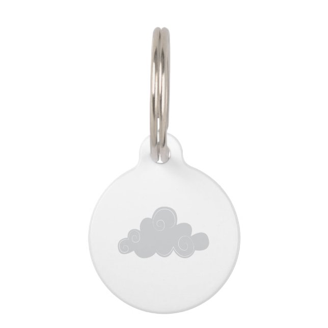 Fluffy Cloud Pet ID Tag (Front)