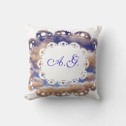 Fluffy Clouds and Monogramm Pillow