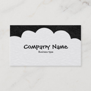 Fluffy Clouds - Black Front With Dark Gray Back Business Card