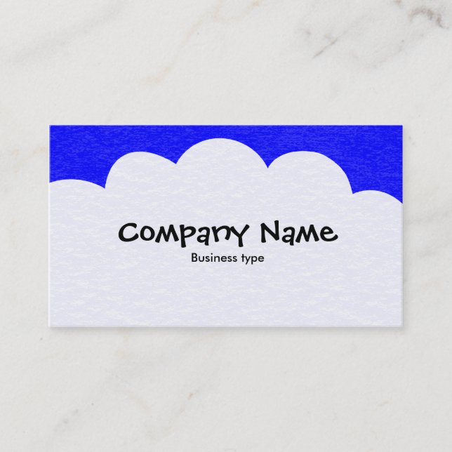 Fluffy Clouds - Blue Business Card (Front)