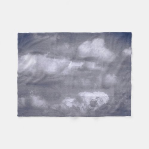 Fluffy Clouds Blue Fleece Blanket