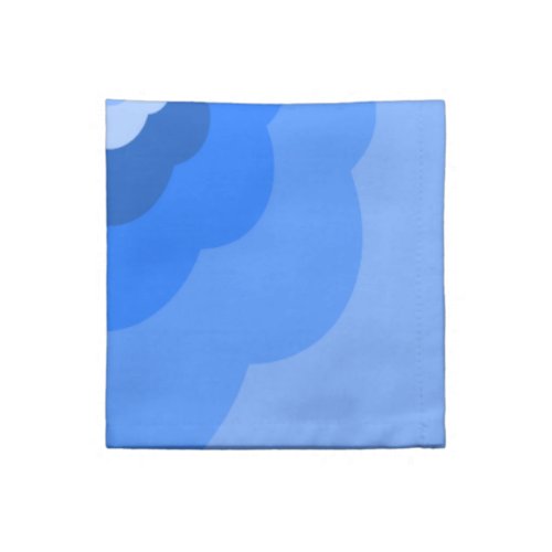 Fluffy Clouds Blue Spiral Cloth Napkins Set