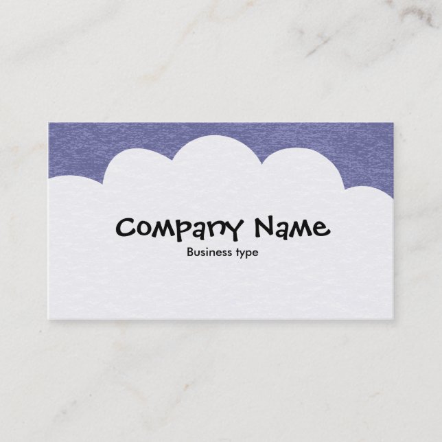 Fluffy Clouds - Cool Gray Business Card (Front)
