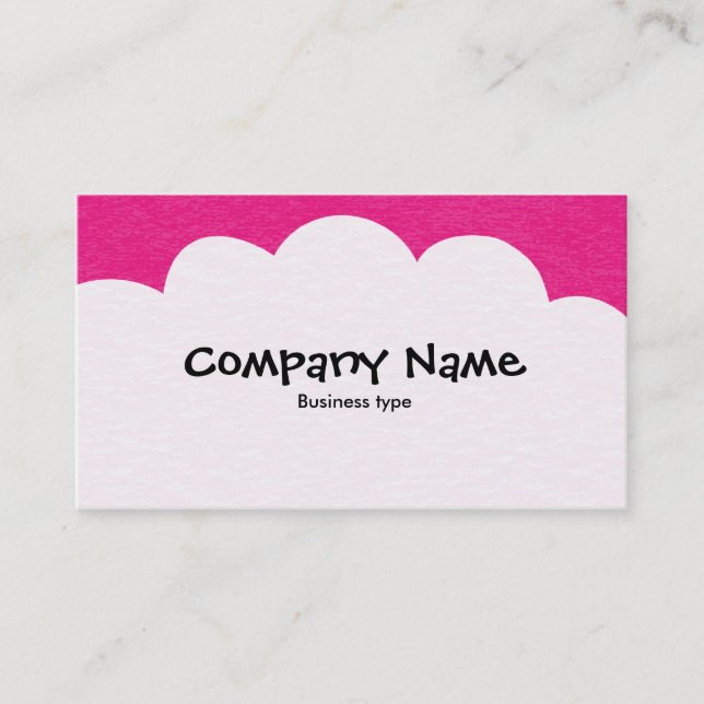 Fluffy Clouds - Crimson Business Card (Front)