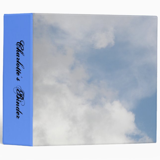 Fluffy Clouds Custom Binder (Front/Spine)