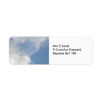 Fluffy Clouds Custom Labels by Fallen_Angel_483 at Zazzle
