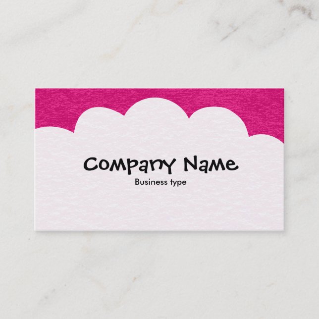 Fluffy Clouds - Deep Crimson Business Card (Front)