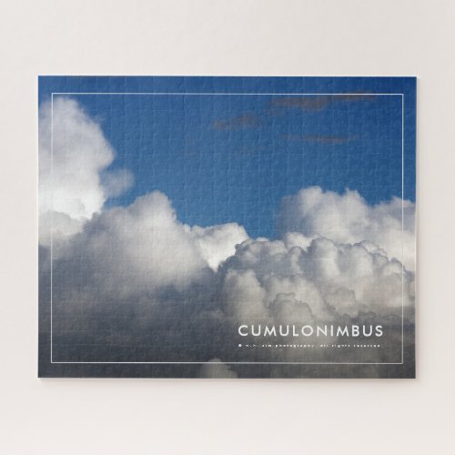 Fluffy Clouds in a Cerulean Blue Summer Sky Jigsaw Puzzle