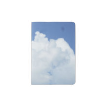 Fluffy Clouds in Bright Blue Sky