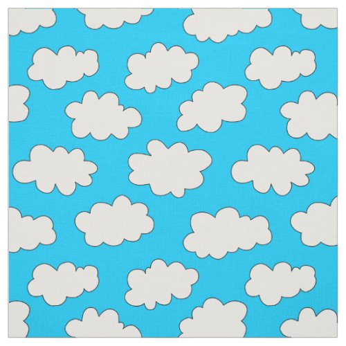 Fluffy Clouds Pattern Fabric