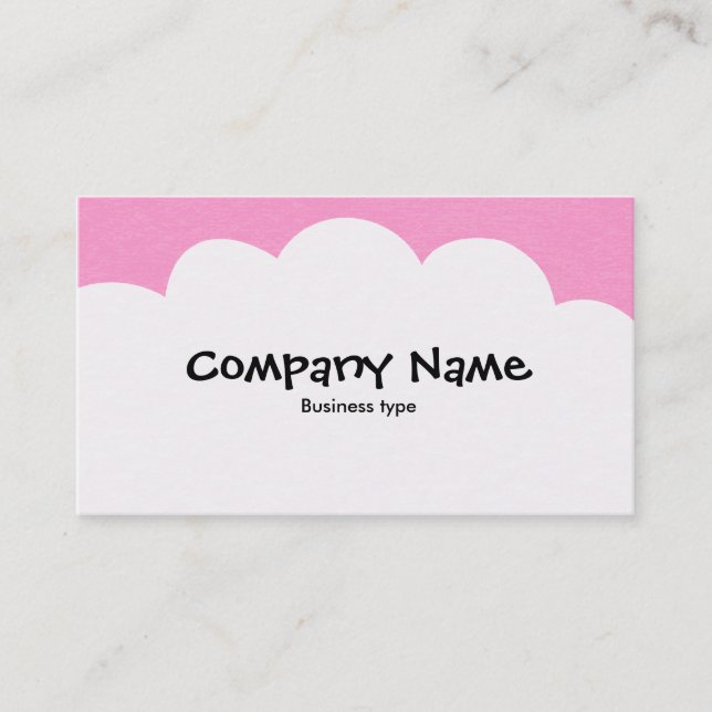 Fluffy Clouds - Pink Business Card (Front)