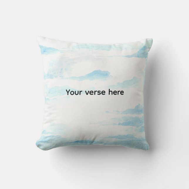 Fluffy Clouds Throw Pillow (Front)