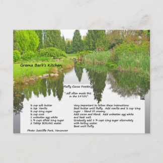 Fluffy Cocoa Frosting Recipe Postcard