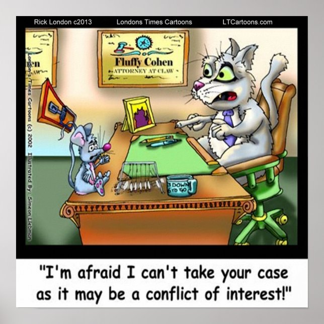 Fluffy Cohen Attorney @Claw Feline Attorney Poster (Front)