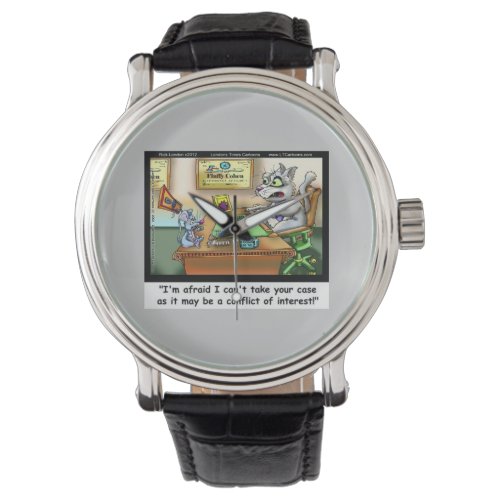 Fluffy Cohen Atty At Claw Funny Cat Lawyer Watch