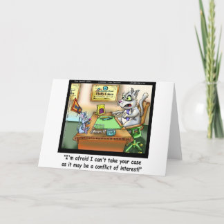 Fluffy Cohen Atty @Claw Funny Cat & Lawyer Card