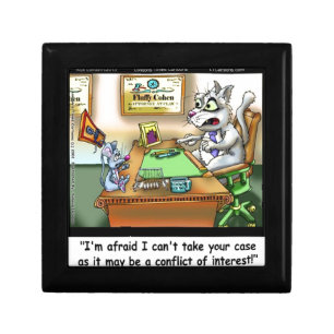 Fluffy Cohen Atty @Claw Funny Cat & Lawyer Keepsake Box