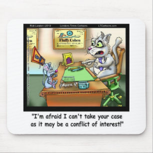 Fluffy Cohen Atty @Claw Funny Cat & Lawyer Mouse Pad