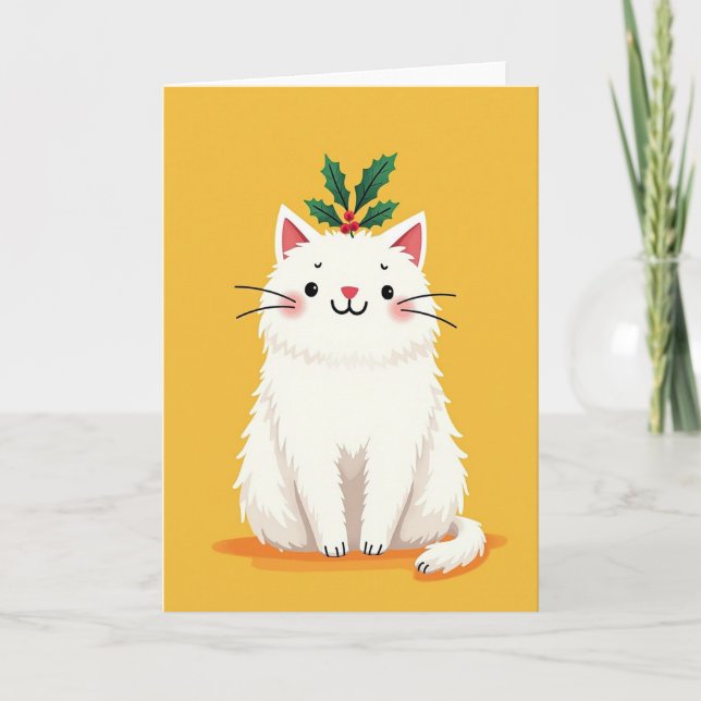 Fluffy Creature Christmas Card (Front)