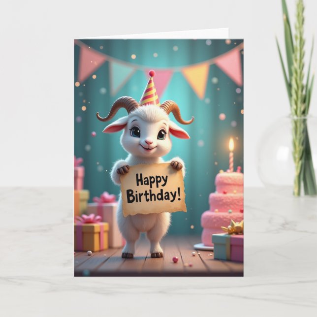 Fluffy Creature Party Card (Front)