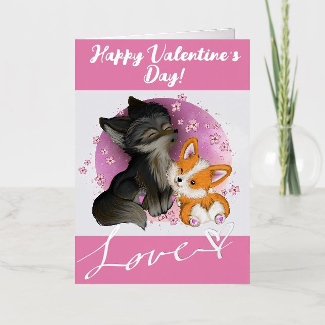 Fluffy Cuddles - Valentine's Card (Front)