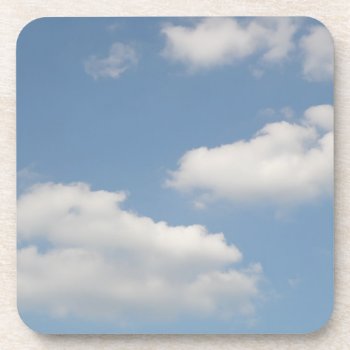 Fluffy Cumulus Clouds Cork Coaster by Fallen_Angel_483 at Zazzle