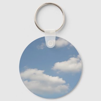 Fluffy Cumulus Clouds Keychain by Fallen_Angel_483 at Zazzle