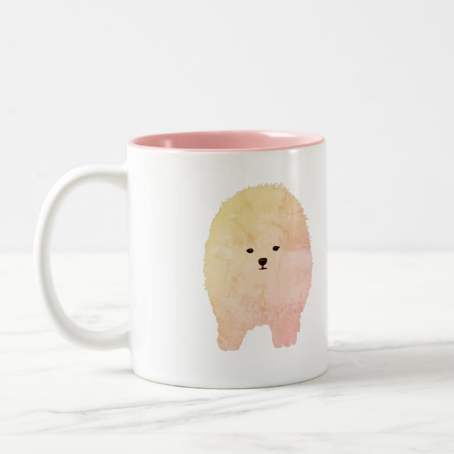 Fluffy Cute Dog Cartoon Mug (Left)