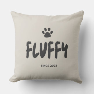 fluffy design by AB Throw Pillow