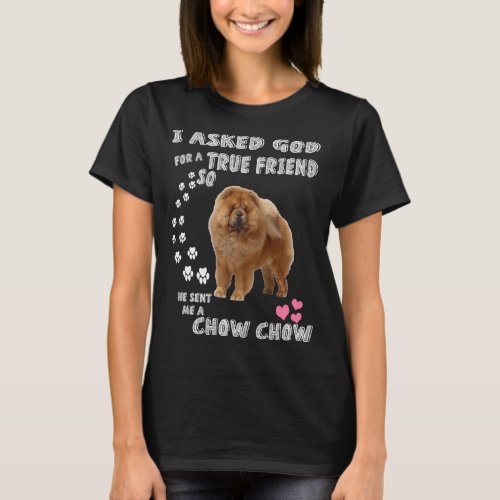 Fluffy Dog Mom Dad Quote Costume Chow Puppy Cute C T_Shirt